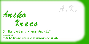 aniko krecs business card